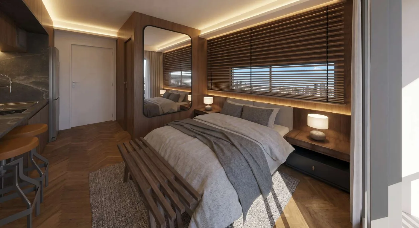 Perspectiva interna do Studio Smart